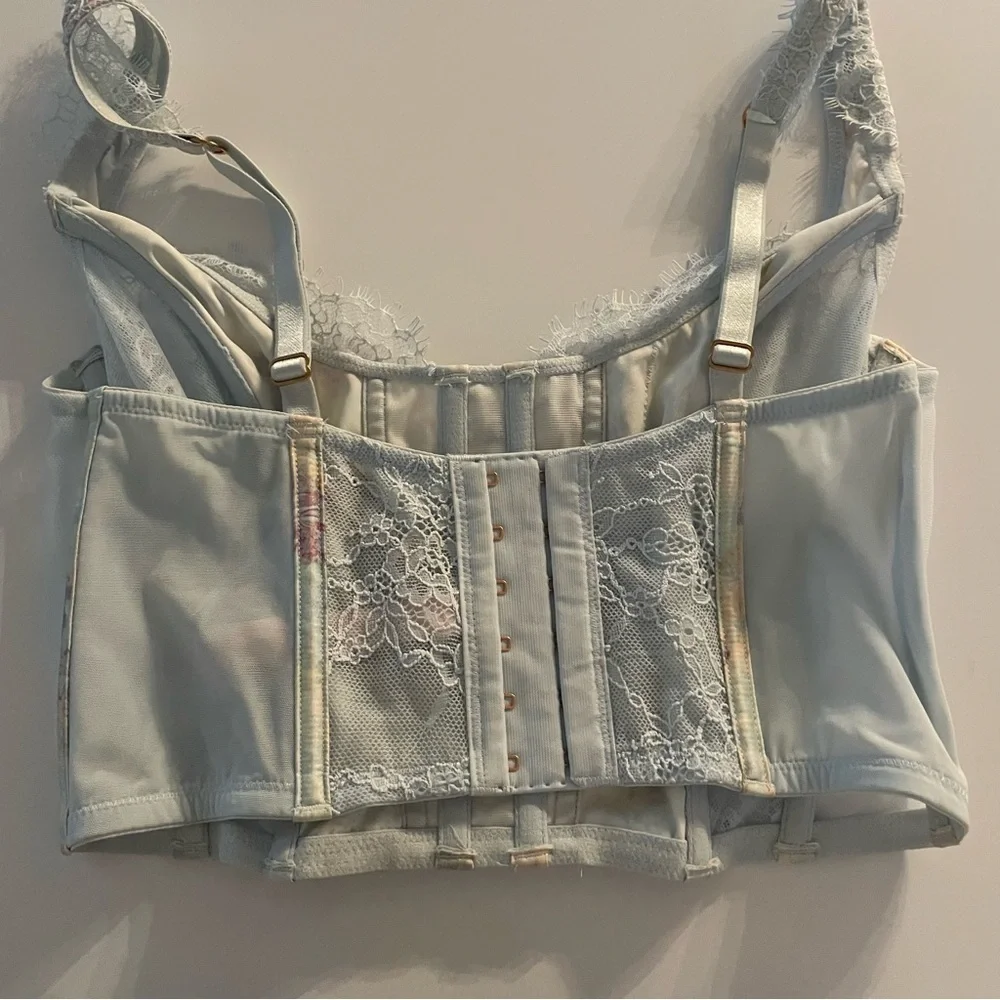 New! Victoria's Secret Dream Angels Pale Pastel Lace Corset Bra Top 22819